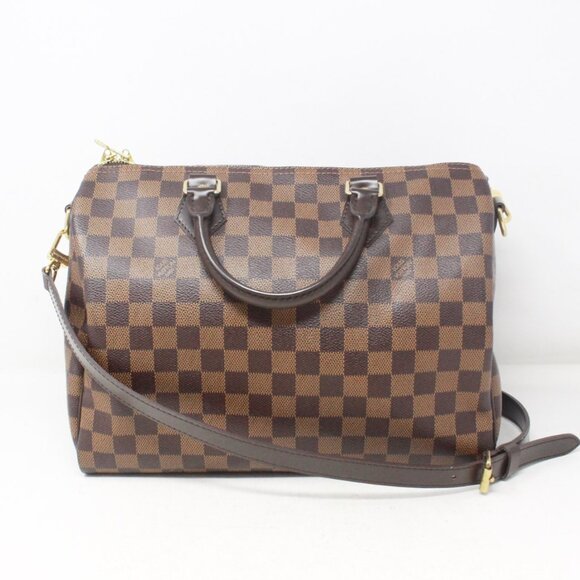 Louis Vuitton #QZF29X Damier Ebene Bandouliere Speedy 30 Bag - Picture 1 of 6